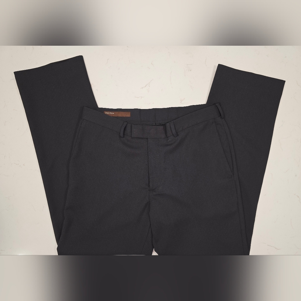 Perry‎ Ellis Mens Black Dress Pants 100 % Polyester Size 34/32